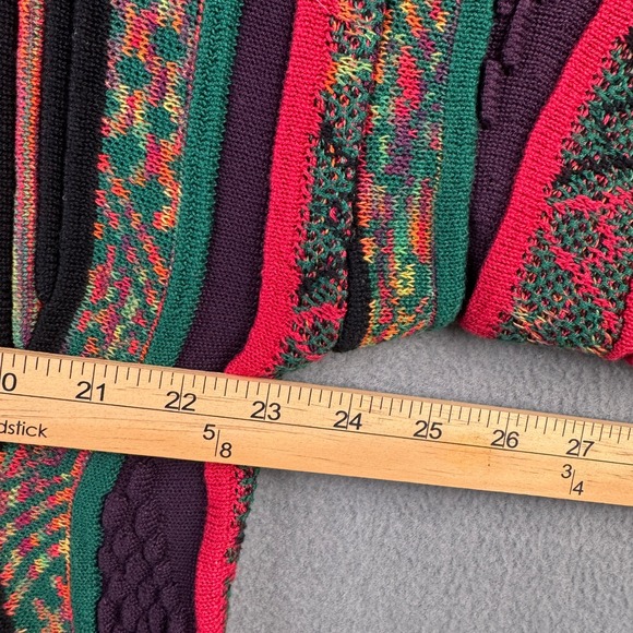 Norm Thompson Vintage 3D Textured Knit Sweater Mens Medium Coogi Style Cotton - Picture 6 of 7